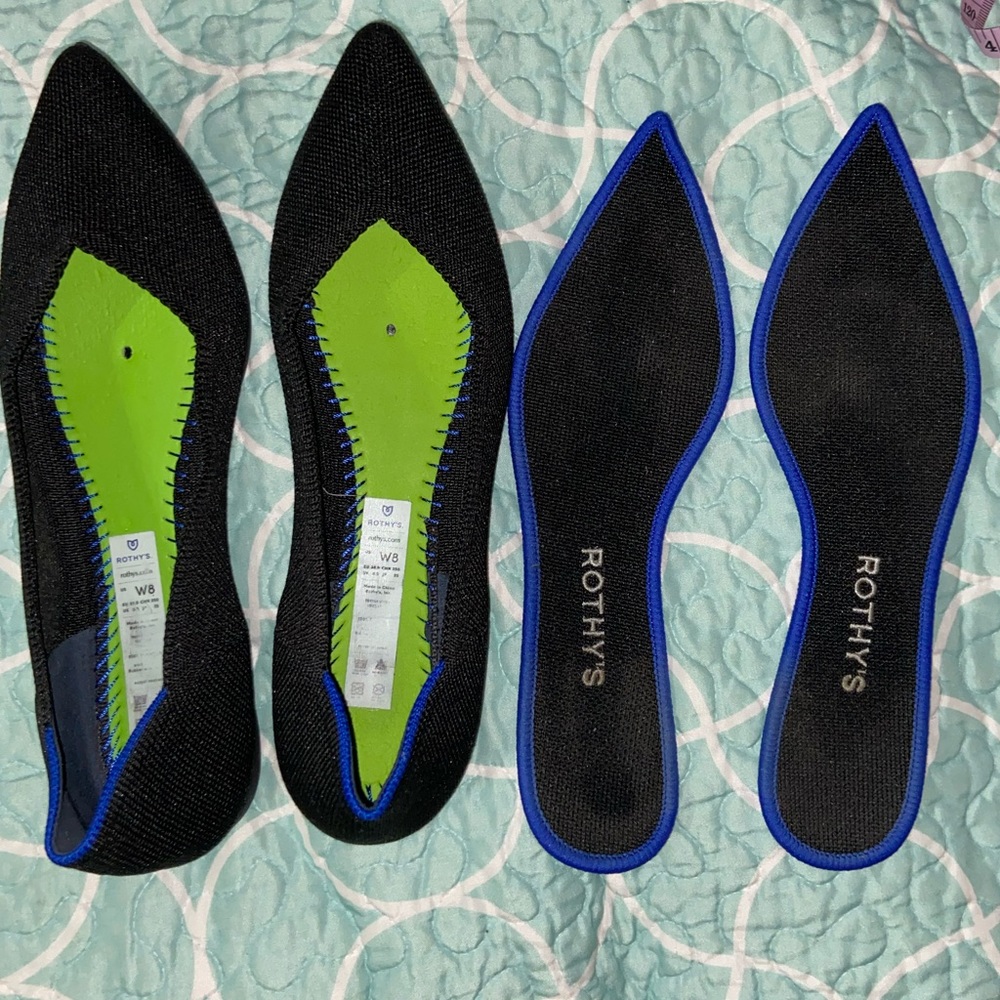 Rothy's Black and Blue Women's Shoes